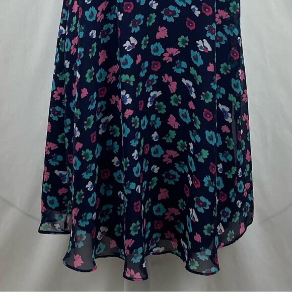 Betsey Johnson Navy Floral Dress Size 10 - Picture 4 of 12